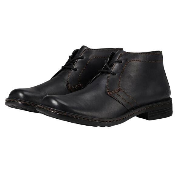 Born Mens Harrison Ankle Boot US 10.5 M EU 44.5 Black Leather NIB - Picture 1 of 12